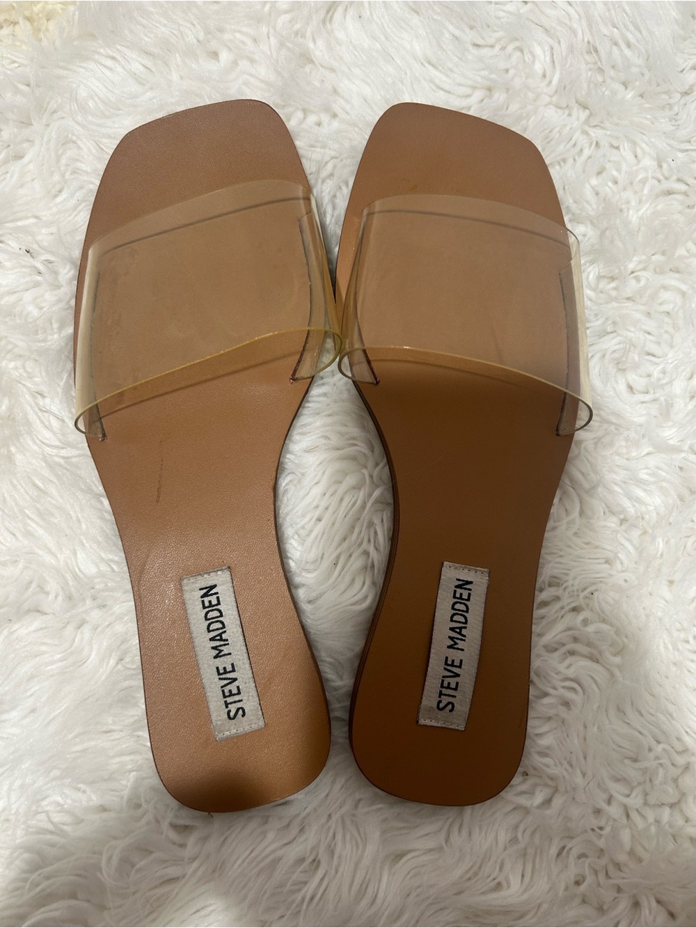 Steve Madden “Isabel” Clear Strap Slide Sandals 7.5 - Picture 2 of 4